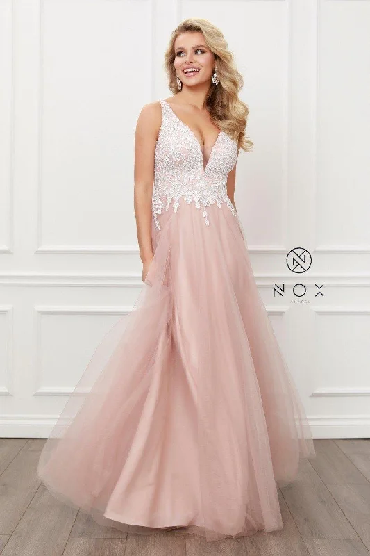 Long Low Cut Prom Dress