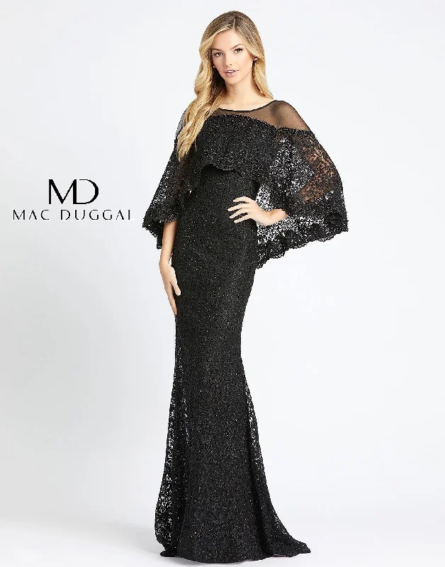 Mac Duggal 20072 Long Formal Off Shoulder Lace Gown