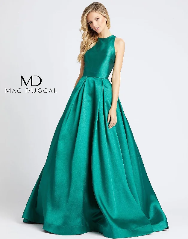 Mac Duggal 55241 Prom Long Pleated Ball Gown