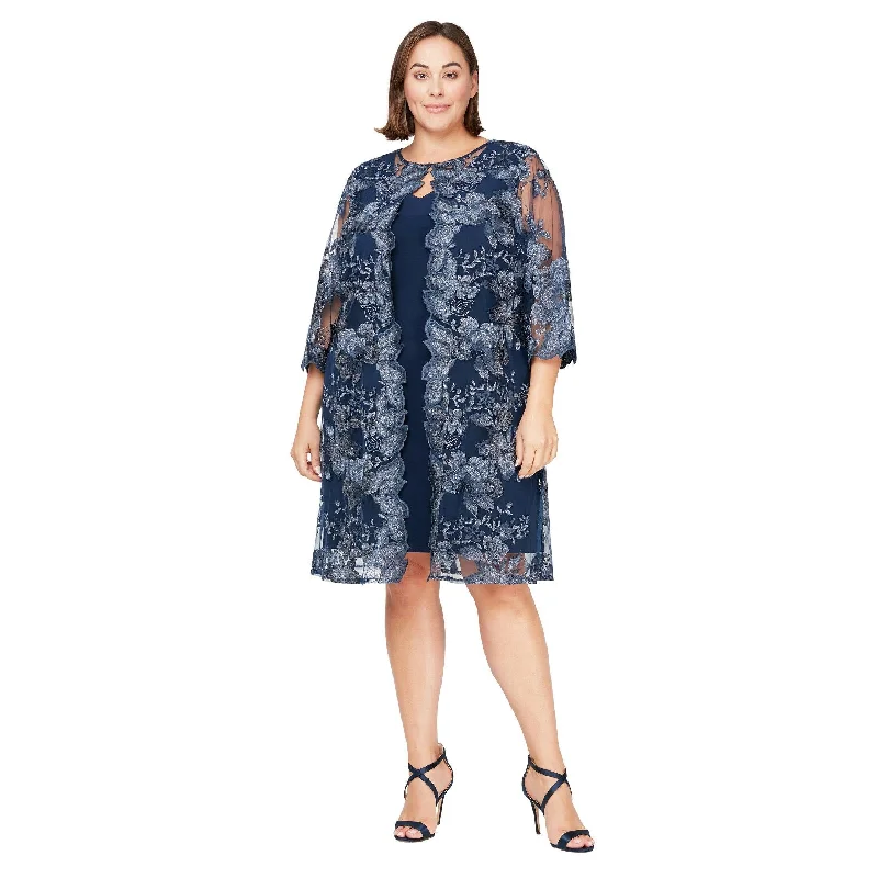 Alex Evenings AE84122202 Plus Size Short Jacket Dress