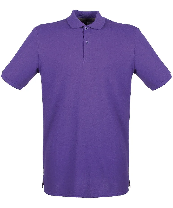 Purple - Micro-fine piqué polo shirt