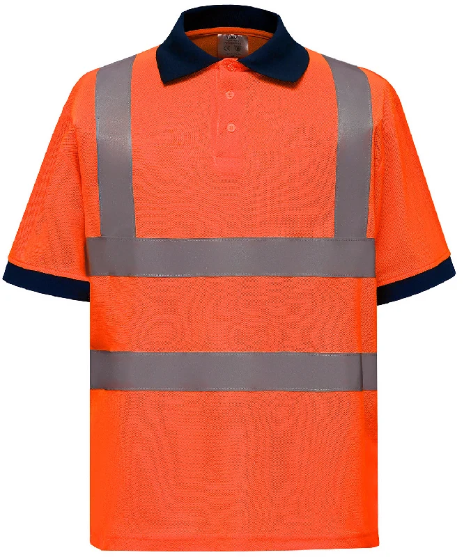 Orange - Hi-vis short sleeve polo (HVJ210)