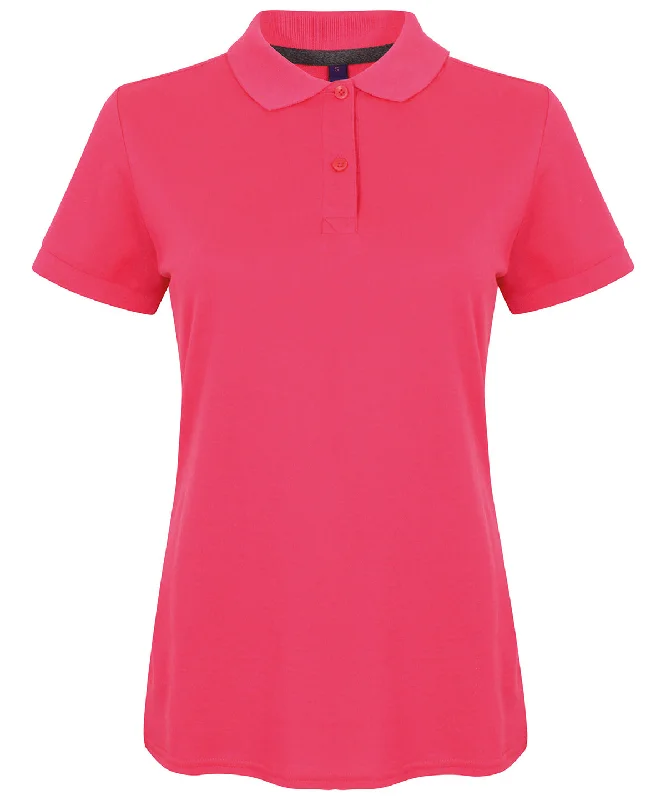 Fuchsia - Women's micro-fine piqué polo shirt