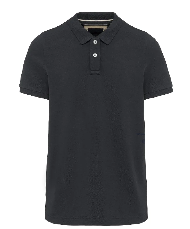 Vintage Charcoal - Men's vintage short sleeve polo shirt