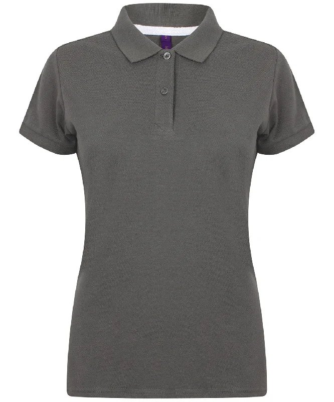 Steel Grey - Women's micro-fine piqué polo shirt