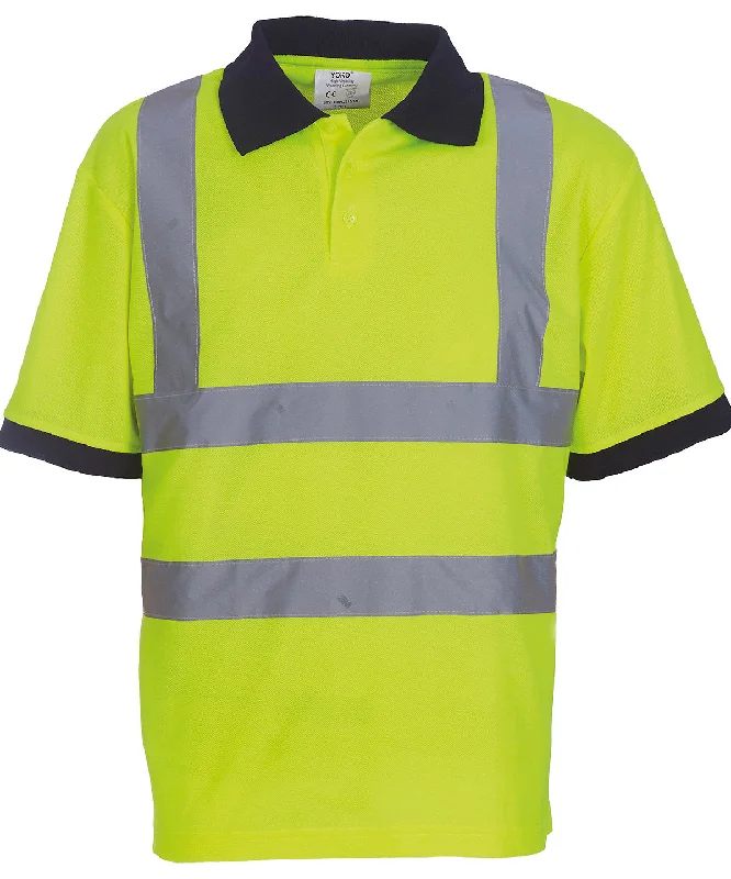 Yellow - Hi-vis short sleeve polo (HVJ210)