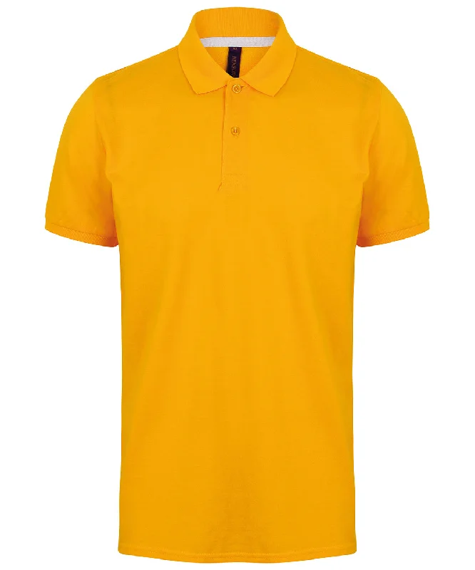 Gold - Micro-fine piqué polo shirt