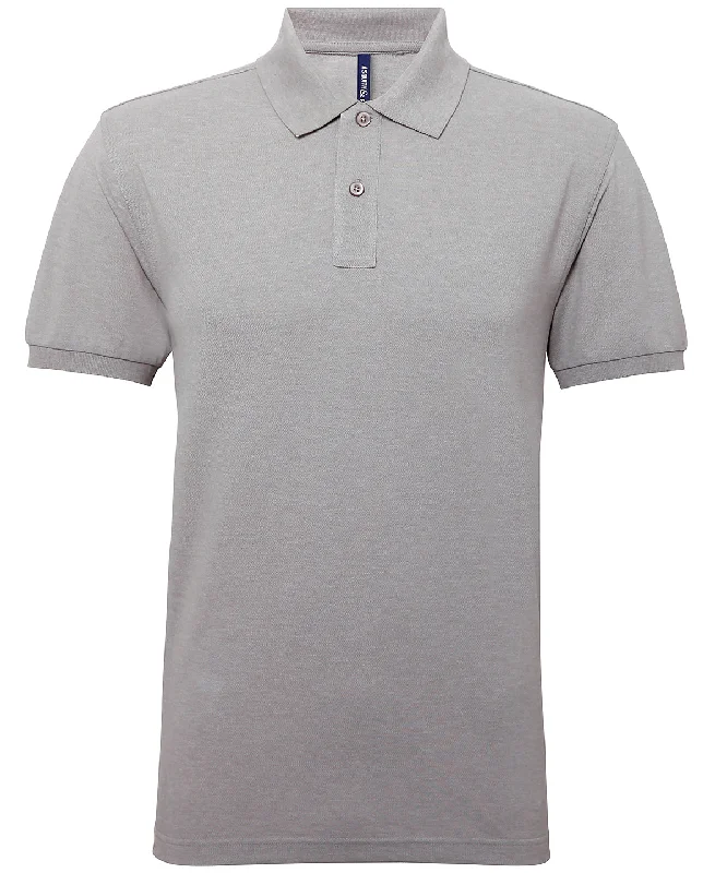 Heather Grey* - Men’s polycotton blend polo