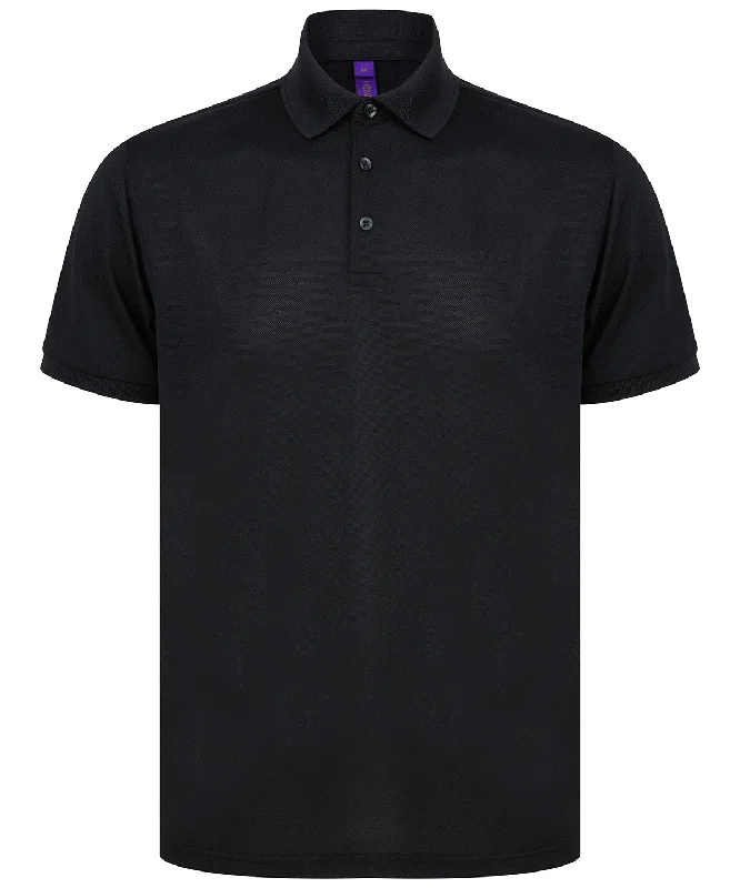 Black - Recycled polyester polo shirt