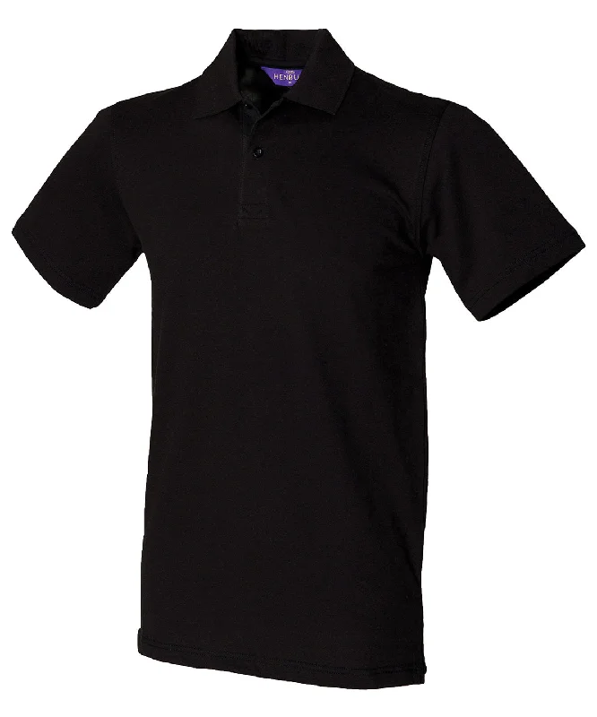 Black - Stretch piqué polo shirt