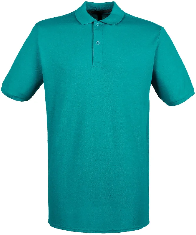 Bright Jade - Micro-fine piqué polo shirt