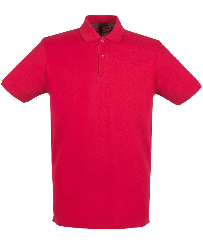 Vintage Red - Micro-fine piqué polo shirt