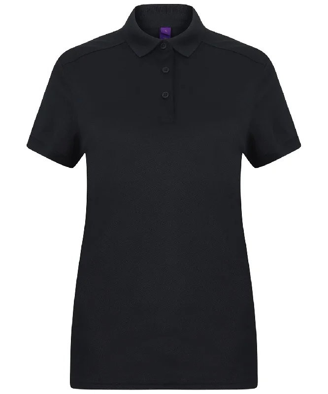 Navy* - Women's stretch polo shirt with wicking finish (slim fit)