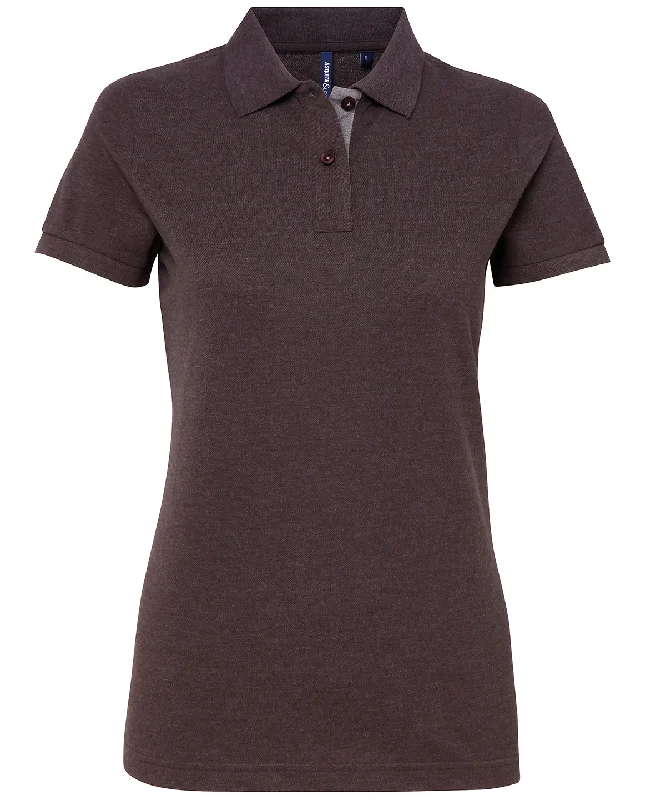 Charcoal/Heather Grey - Women's contrast polo