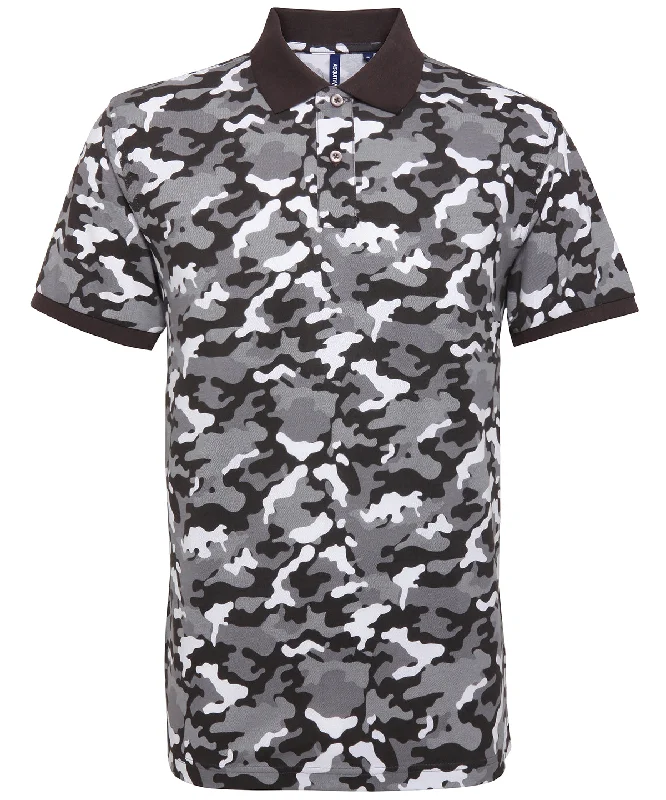 Camo Grey - Men's camo piqué polo