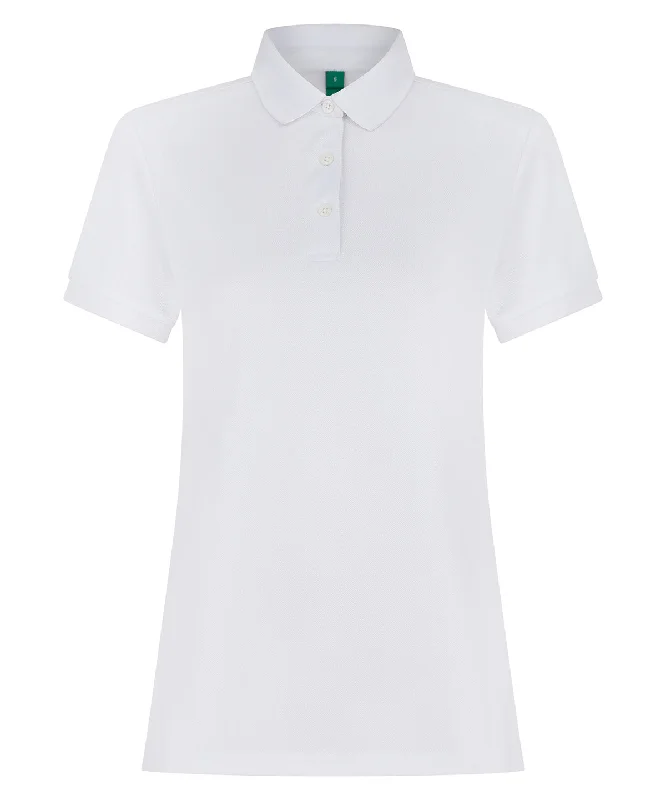 White - Women’s recycled polyester polo shirt