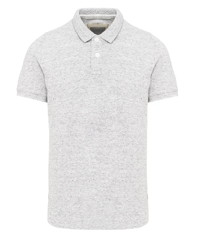 Ash Heather - Men's vintage short sleeve polo shirt