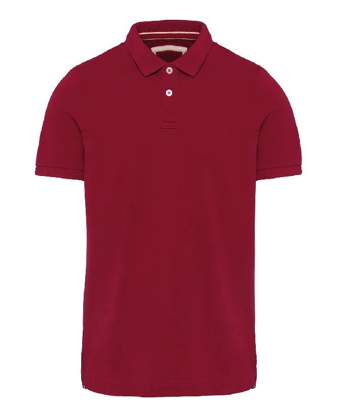 Vintage Dark Red - Men's vintage short sleeve polo shirt