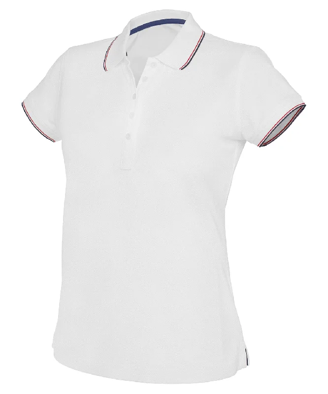 White - Women's short sleeve polo shirt