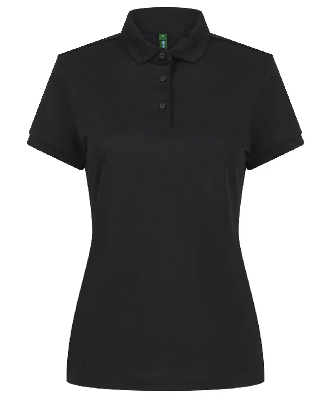 Black - Women’s recycled polyester polo shirt