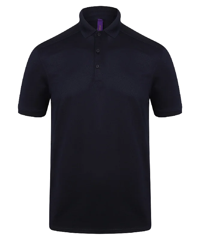 Oxford Navy* - Stretch polo shirt with wicking finish (slim fit)