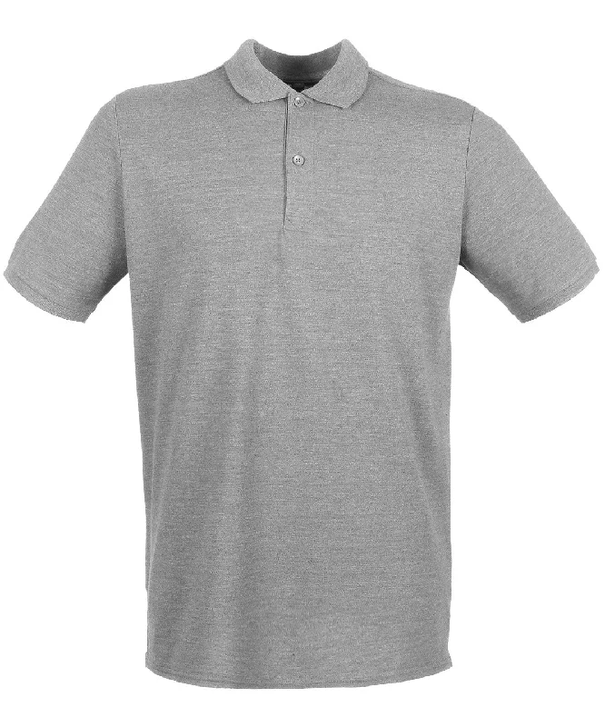 Heather Grey* - Micro-fine piqué polo shirt