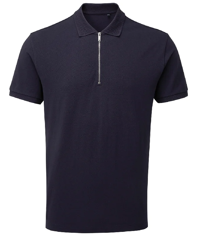 Navy - Men's zip polo