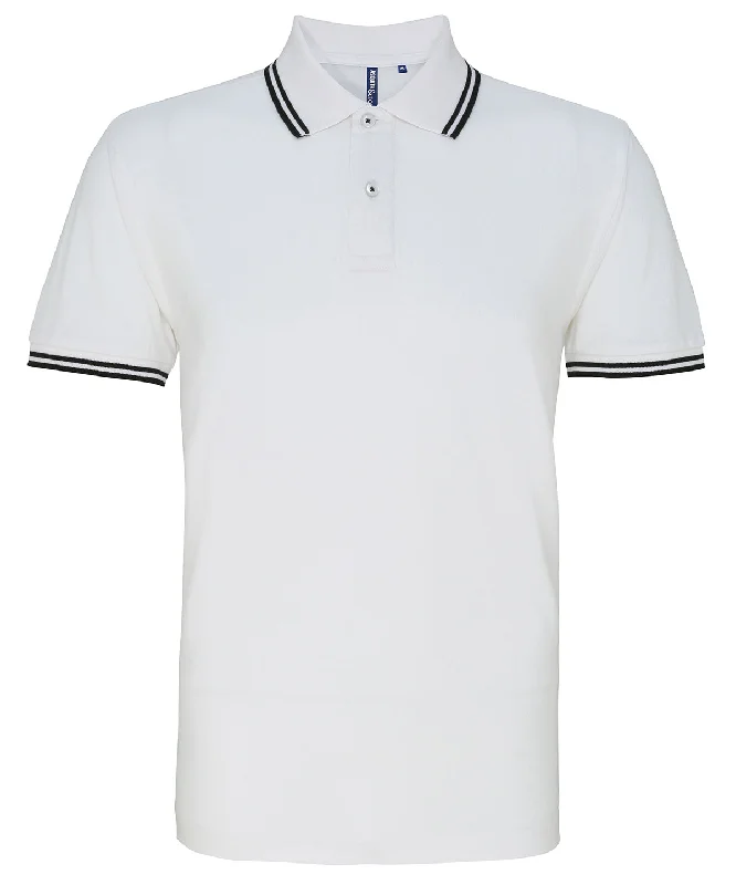 White/Black - Men's classic fit tipped polo