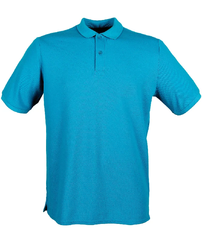 Sapphire Blue - Micro-fine piqué polo shirt