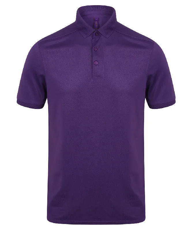 Bright Purple - Stretch polo shirt with wicking finish (slim fit)