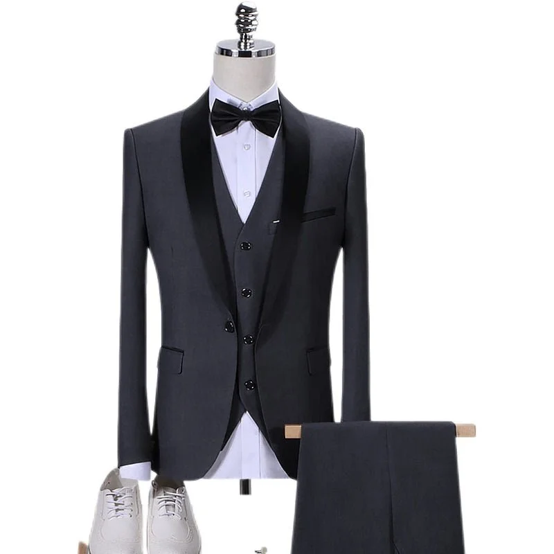 Gray threepiece suit