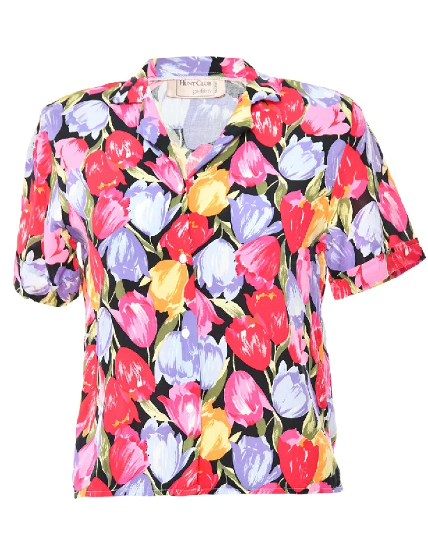 Floral Multi Colour Blouse - M