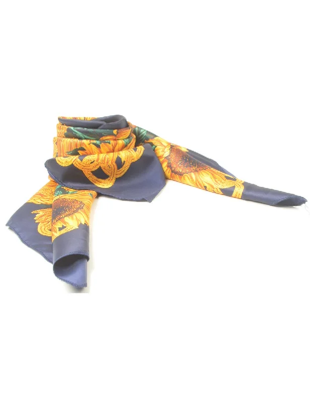 Floral Print Scarf - L