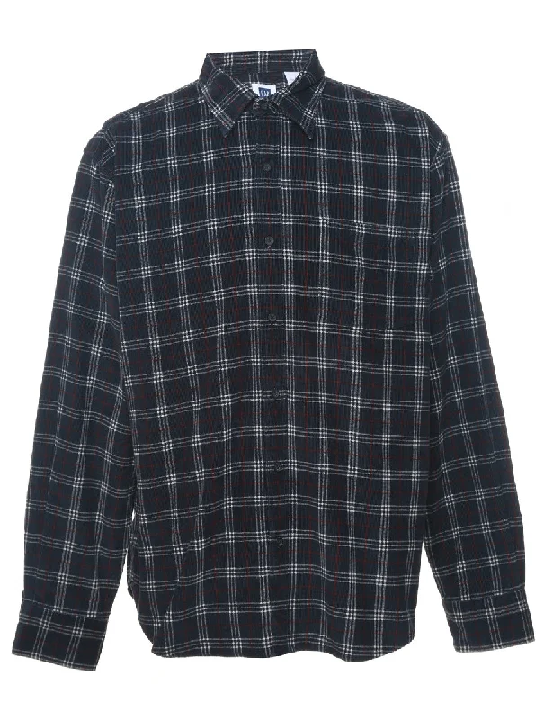 Gap Corduroy Checked Navy & White Shirt - L