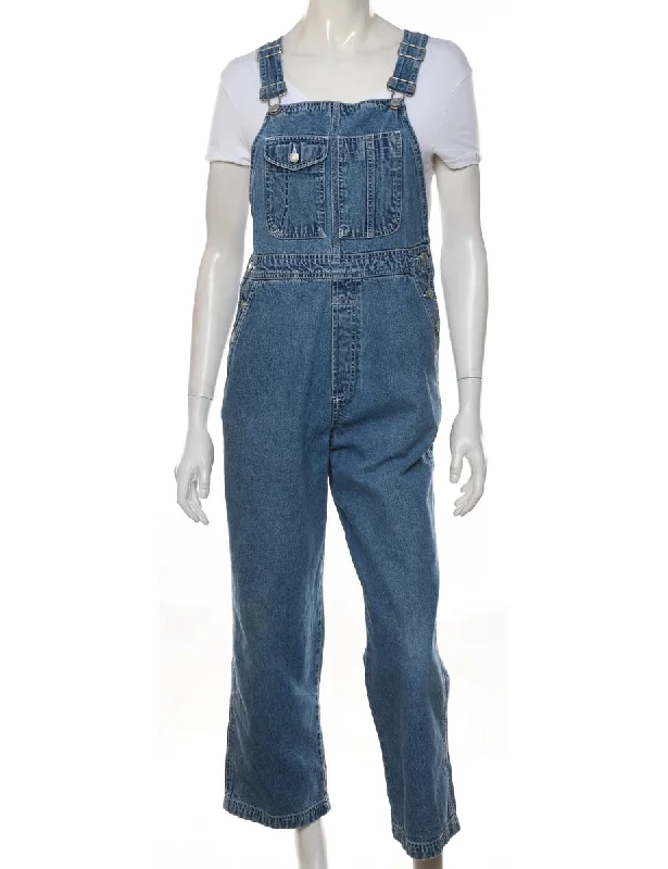 Gap Light Wash Pinafore Dungarees - W32 L26