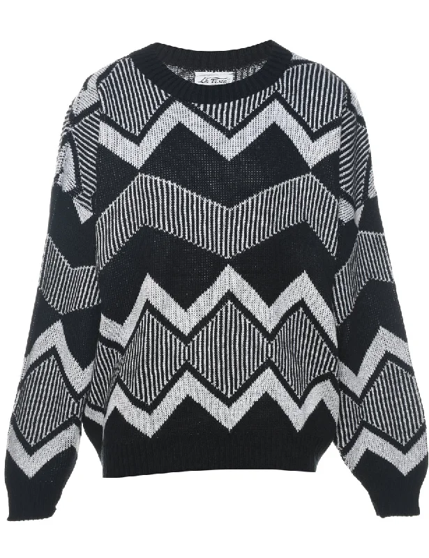 Geometric Pattern Jumper - L