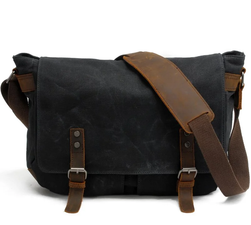 Men's canvas shoulder bag