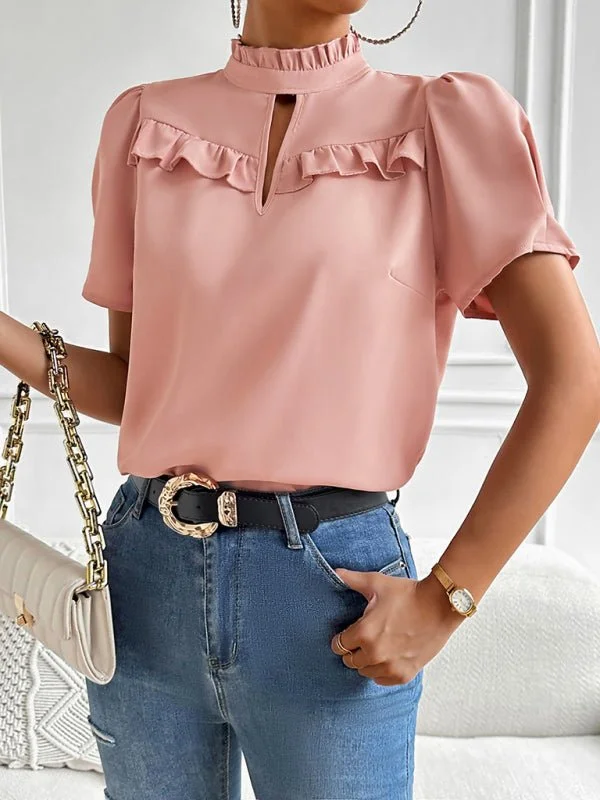 Tara™ | Elegant short-sleeved blouse