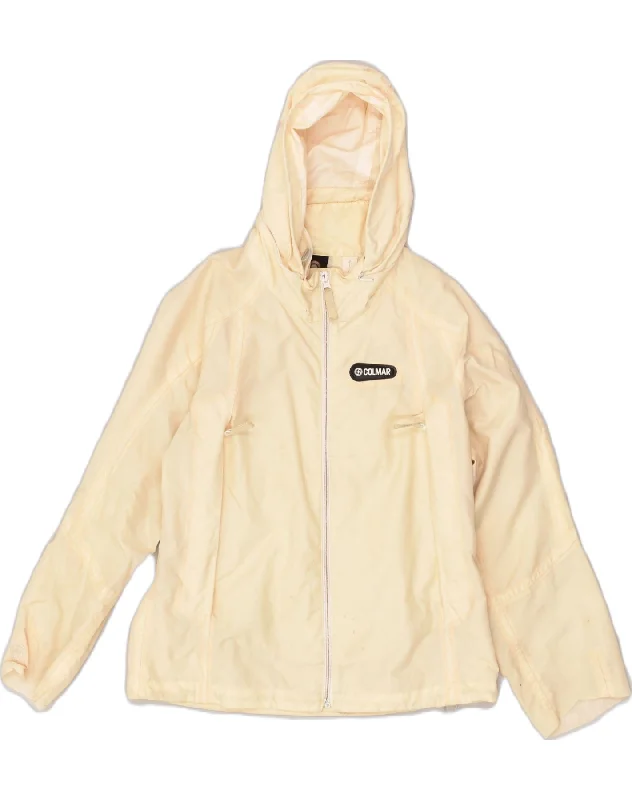 COLMAR Womens Hooded Rain Jacket IT 44 Medium Beige