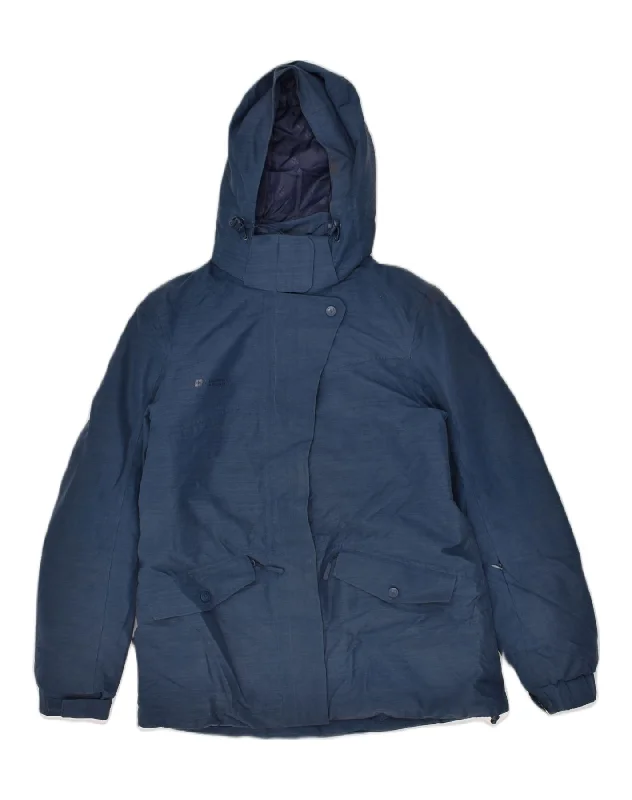 MOUNTAIN WAREHOUSE Womens Hooded Windbreaker Jacket UK 10 Small  Navy Blue