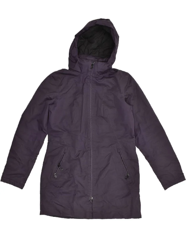 THE NORTH FACE Womens Hooded Windbreaker Coat UK 8 Small Purple Polyester