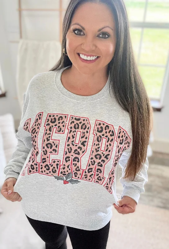 Leopard MERRY ash Sweatshirt