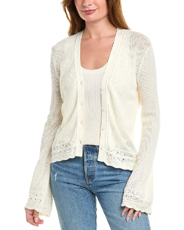 FRAME Denim Pointelle Cardigan