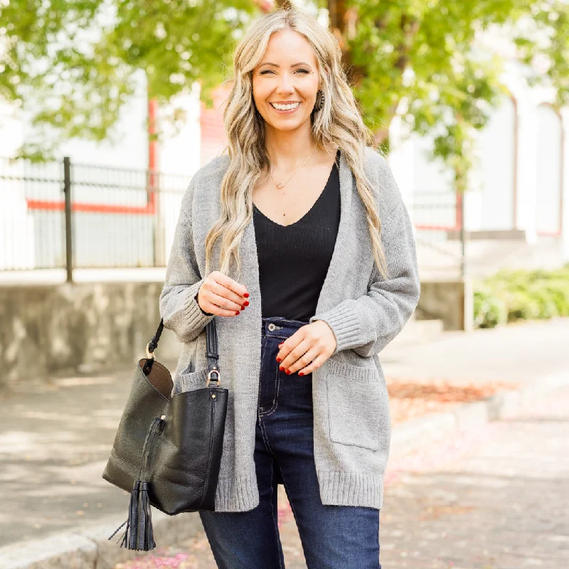 Go Everywhere Cardigan, Heather Grey