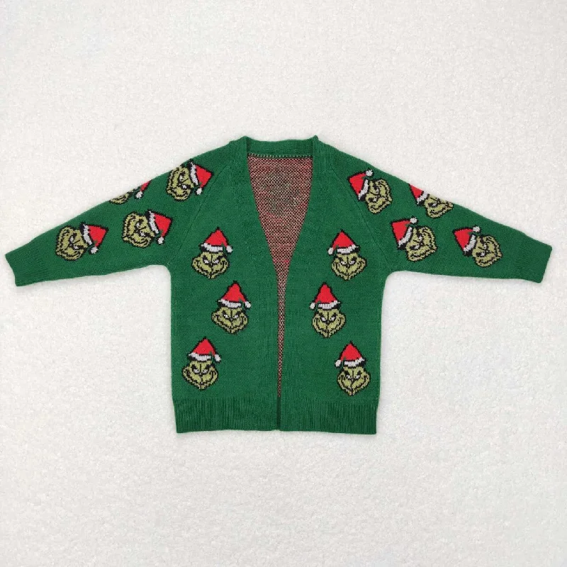 GT0371 girl christmas sweater coat catoon christmas cardigan