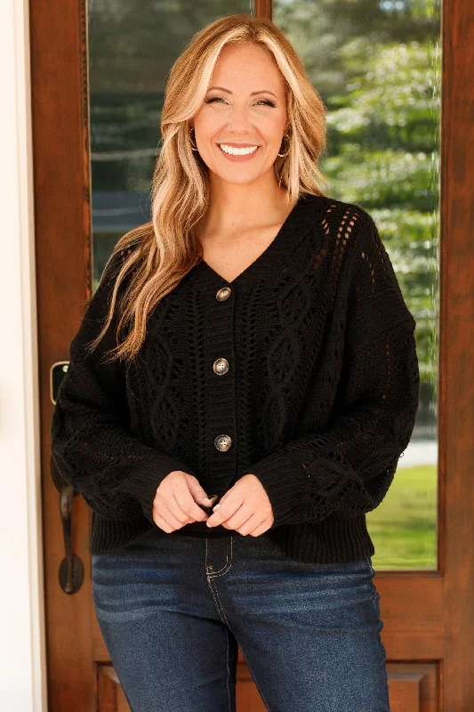 Luminous Smile Cardigan, Black