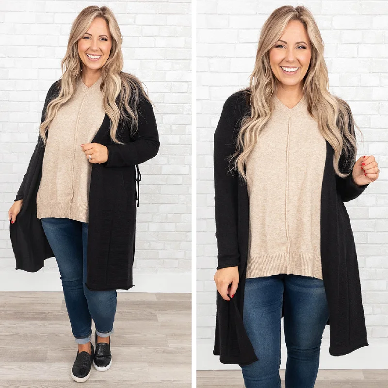 Wishing For Lovely Weather Cardigan, Black