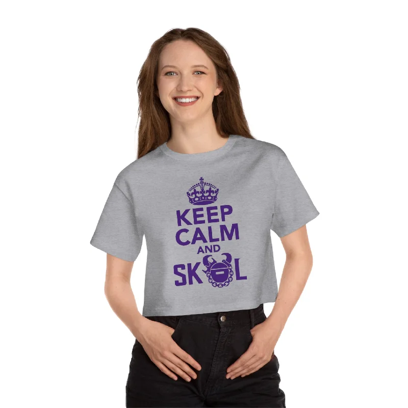 Women's Champion Heritage Cropped Top - Keep Calm