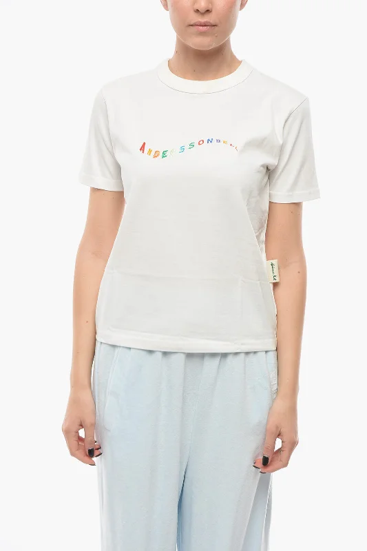 Andersson Bell Crewneck FLOW T-shirt with Embroidered Logo