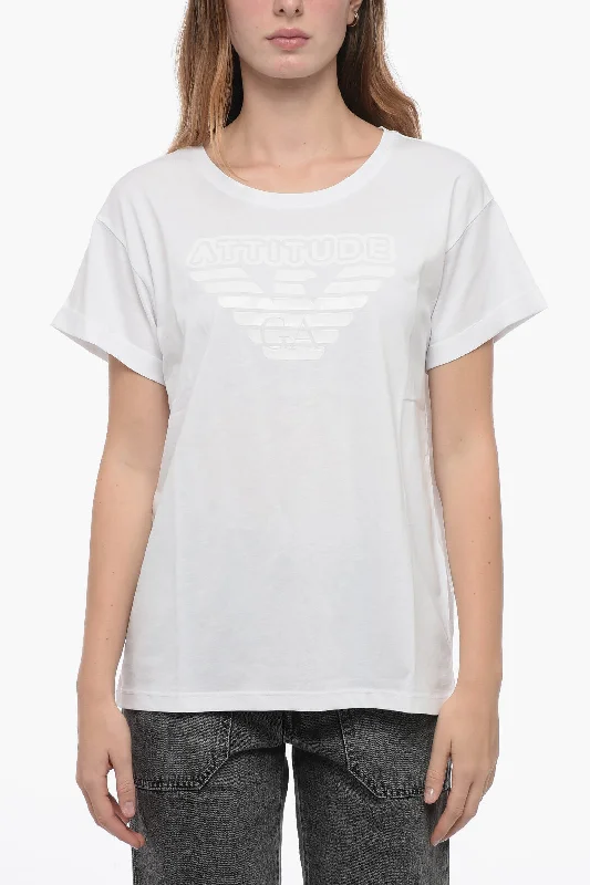 Armani EMPORIO Crew Neck ATTITUDE T-Shirt with Ton sur Ton Logo